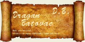 Dragan Batovac vizit kartica